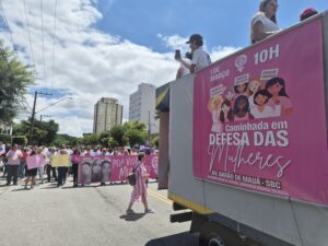 CAMINHADA EM DEFESA DAS MULHERES LOTA AV. BARÃO DE MAUÁ EM SÃO BERNARDO